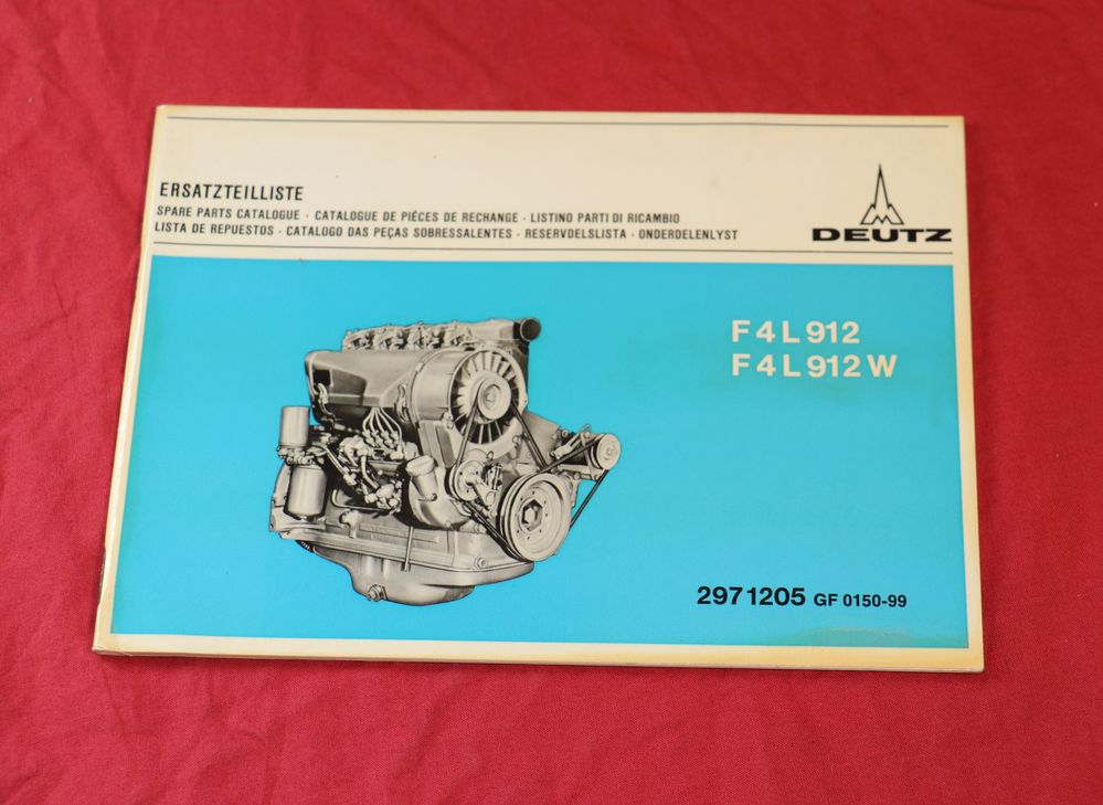 Deutz Motor F 4 L 912 Ersatzteilliste