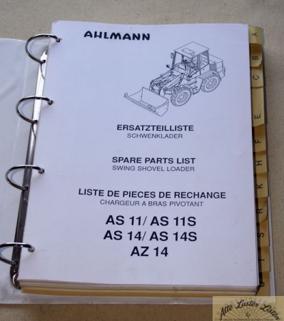 30419_ersatzteilliste_baumaschinen_sonstige_baumaschinen_b4UYt9xz7zTSxR Ahlmann  Schwenklader  AS 11, 14 , S,  AZ 14