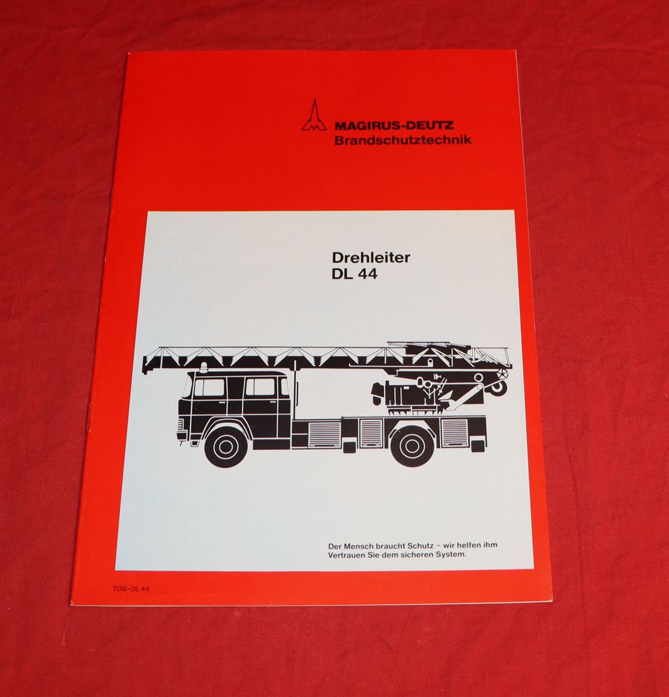 Magirus Drehleiter DL 44 Feuerwehr Prospekt 