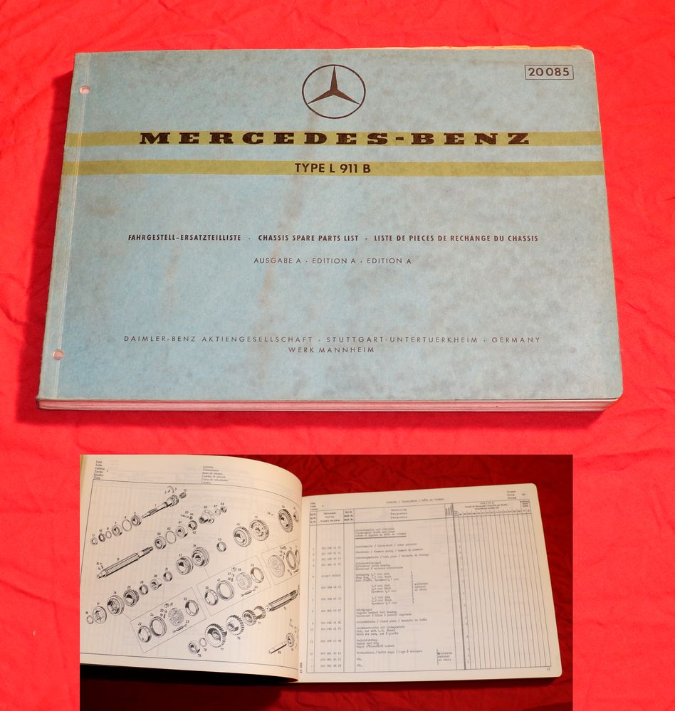 Mercedes L 911 B      Fahrgestell Ersatzteilliste