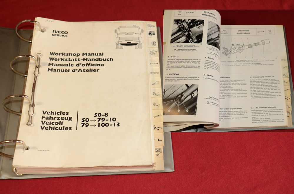 Werkstatthandbuch IVECO  50-8,  50 bis 79 - 10,  bis 100 - 13