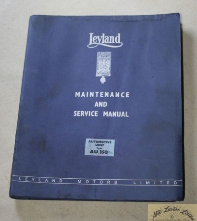 LEYLAND   0350 engine, Maintenance Handbook