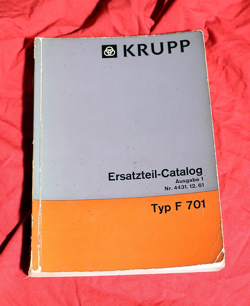 KRUPP F 701 Ersatzteilliste