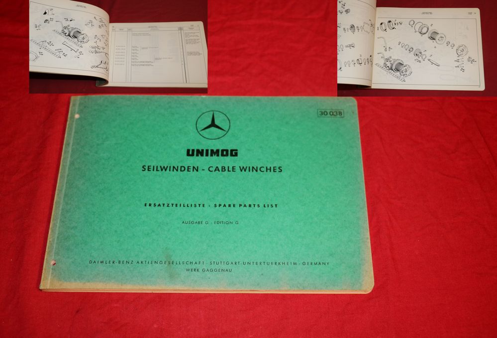 Unimog Seilwinden , Ersatzteilliste