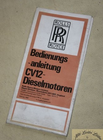 Rolls Royce  CV12    Dieselmotoren