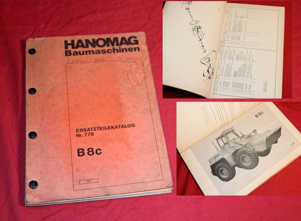 Hanomag B 8 c Radlader , Ersatzteilliste