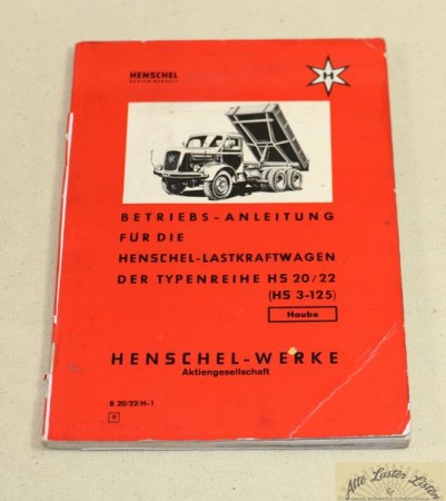 Henschel HS  3-125     HS 20 / 22    Hauber