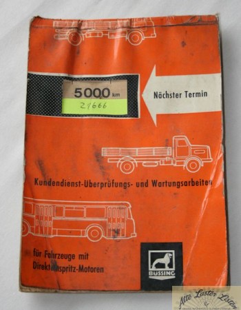 Büssing Kundendienst Scheckheft