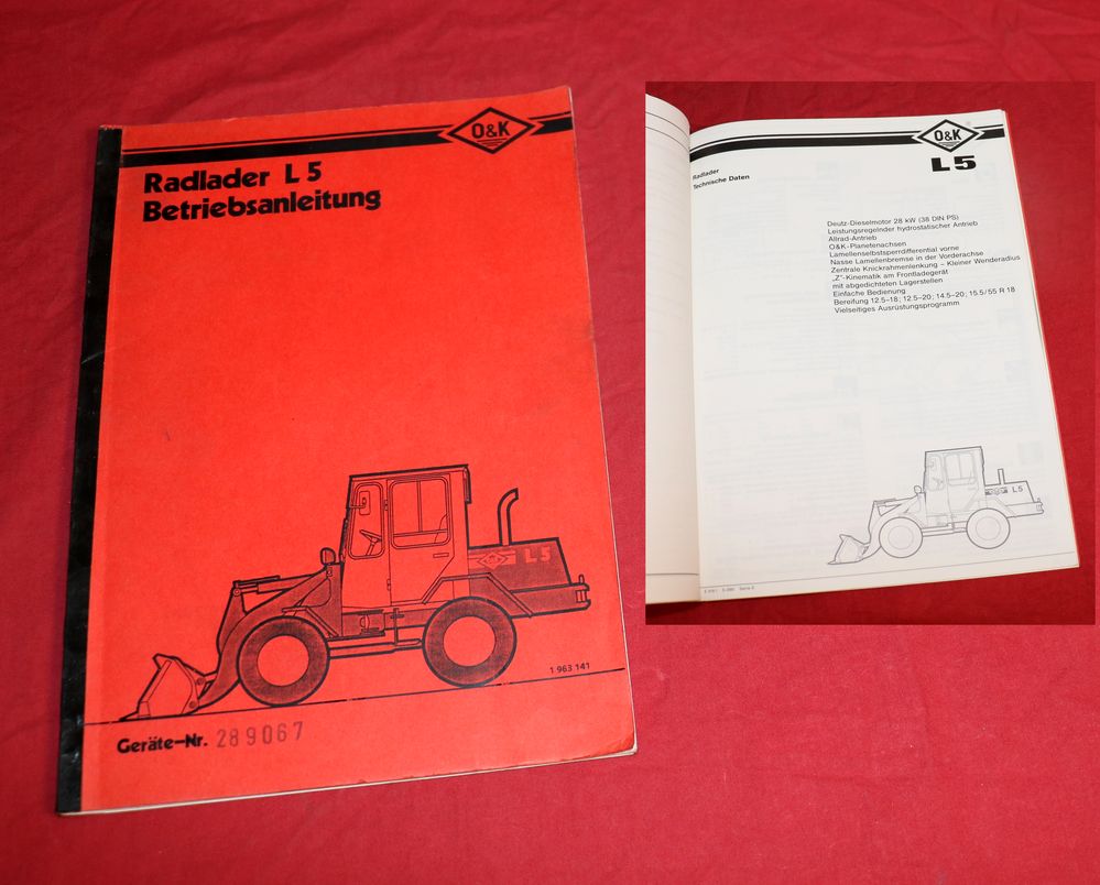 Betriebsanleitung O + K L 5 Radlader L5 O+K