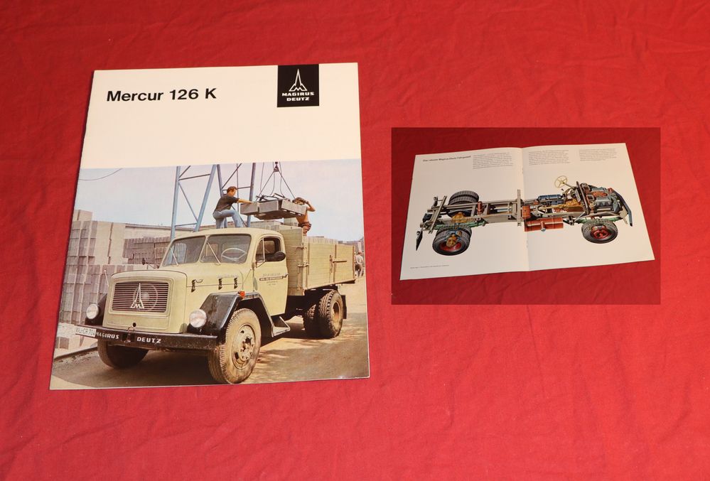 Magirus Mercur 126 K Eckhauber Kipper LKW Prospekt