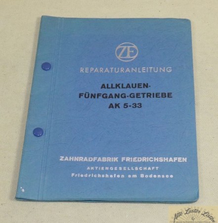 Getriebe ZF   AK 5 - 33      , Werkstatthandbuch