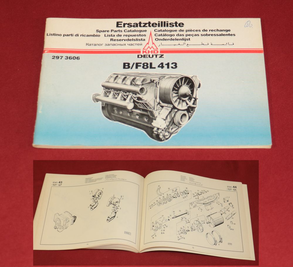 Deutz Motor B/ F 8 L 413 Ersatzteilliste 
