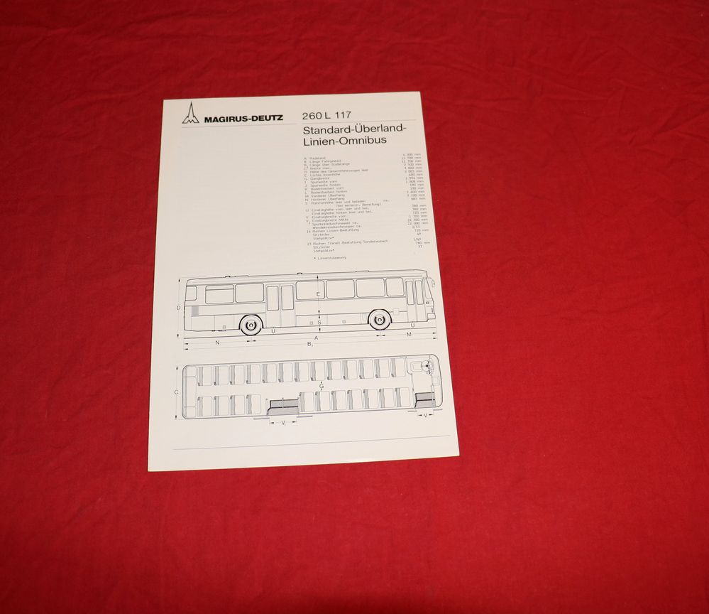 Magirus Standard Überland Linien Omnibus 260 L 117