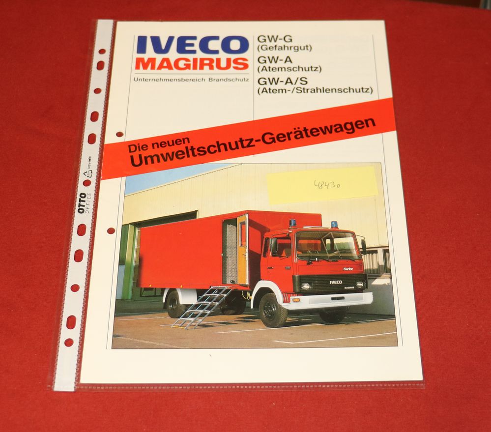 Prospekt Iveco Magirus Gerätewagen Atemschutz, Gefahrgut
