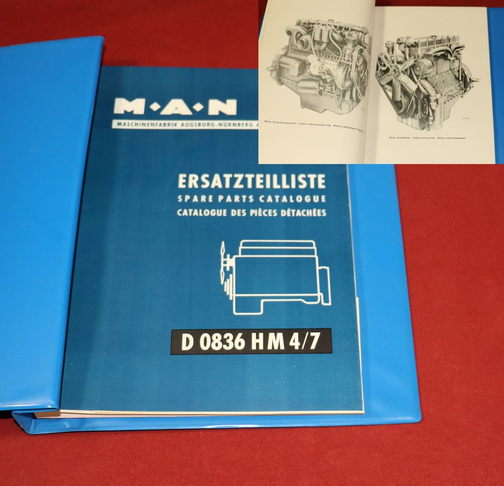 MAN Motor D 0836 HM 4 , HM 7  , Ersatzteilliste