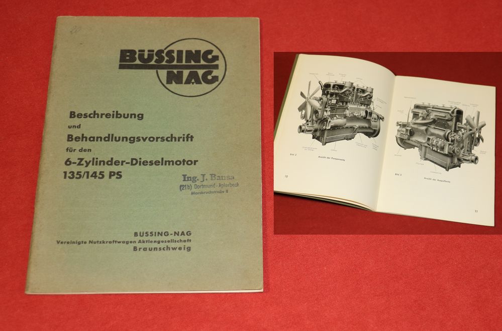 Büssing FD 6 + GD 6  135 / 145 PS  Dieselmotoren