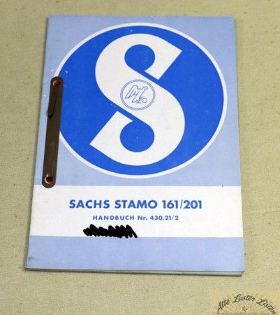 SACHS    Stamo 161 / 201    Anleitung und Ersatzteilliste