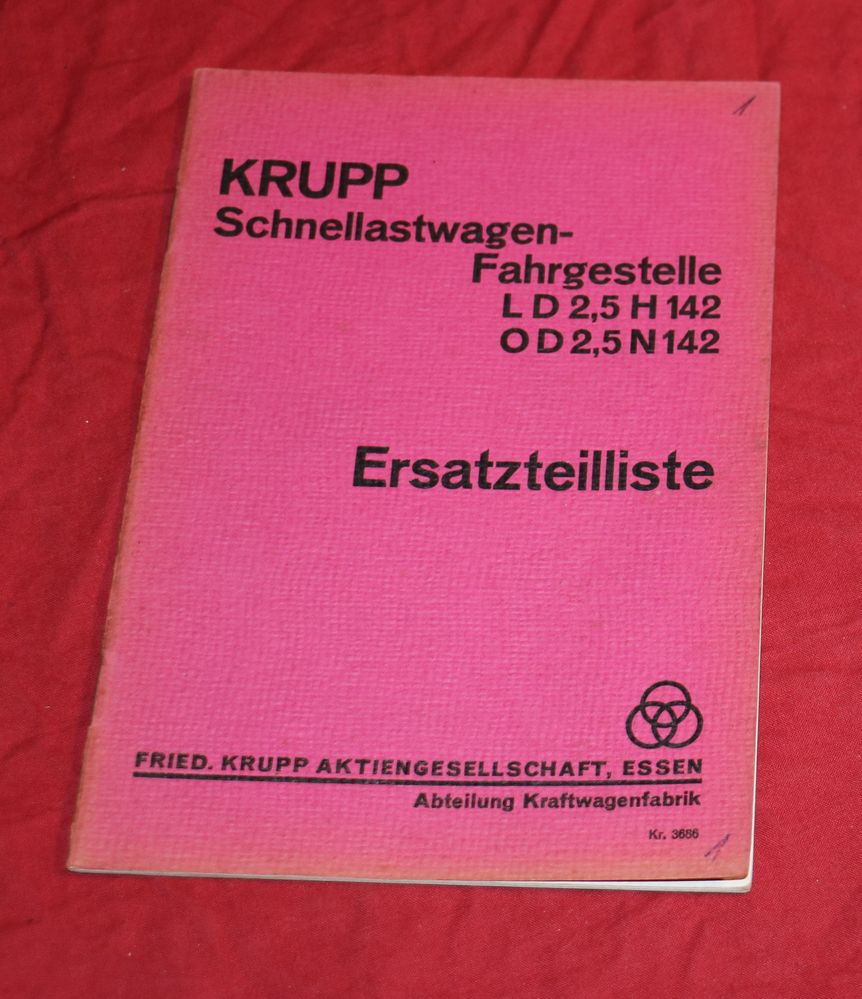 KRUPP LD 2,5 H 142 , OD 2,5 N 142  Schnellastwagen - Fahrgestelle