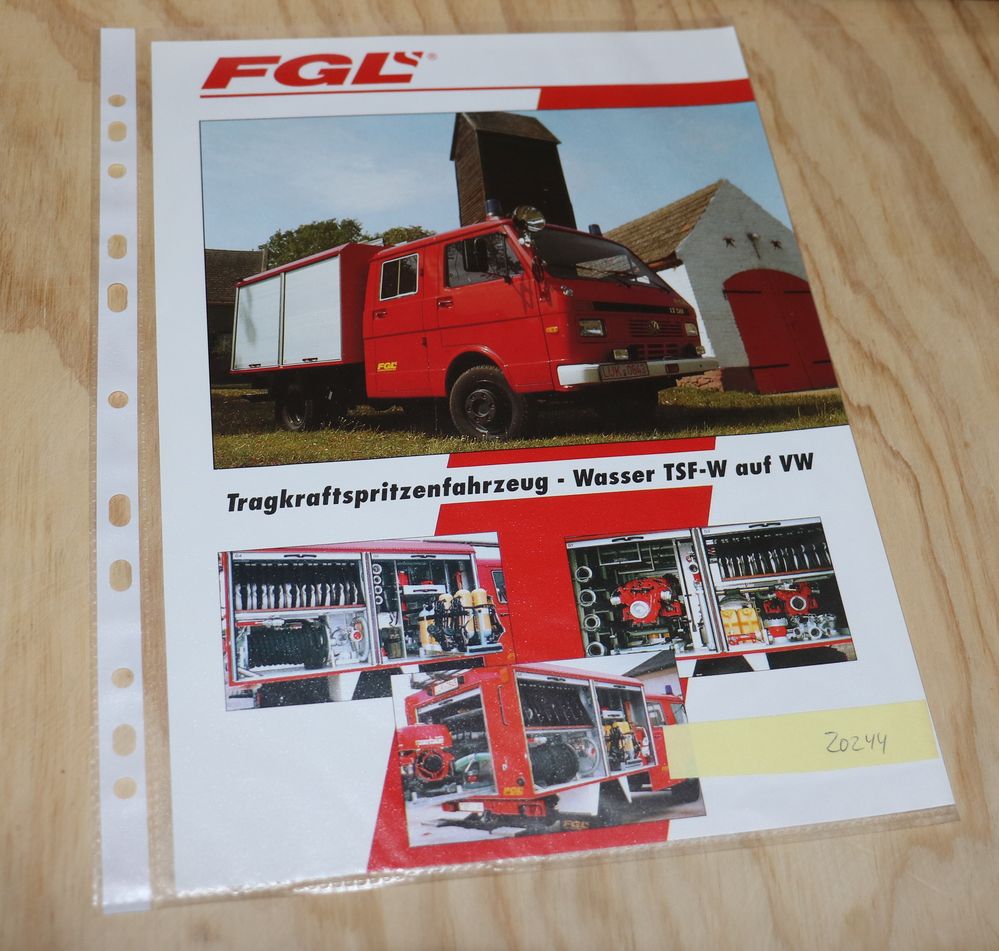 FGL Feuerwehr TSF - W auf VW Prospekt