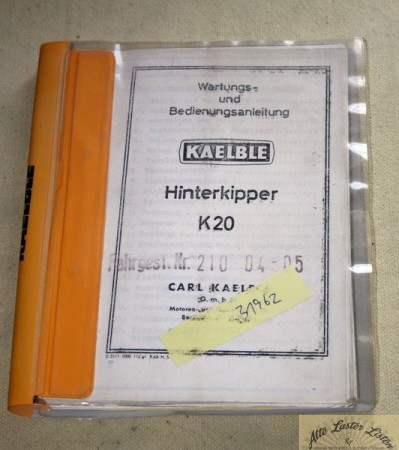Kaelble K 20 , 2 Achs Hinterkipper Anleitung