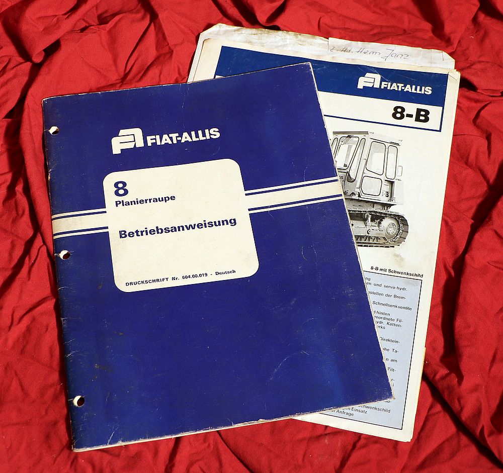FIAT Allis Raupe Typ 8 , Betriebsanleitung