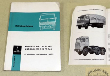Anleitung Magirus 235 D 22 FL, FS  6x4 Transeuropa