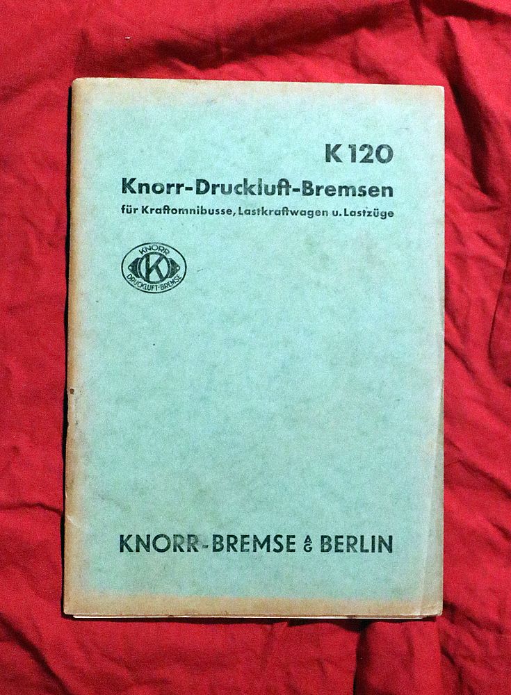 KNORR Druckluftbremsen für LKW und Busse 1938