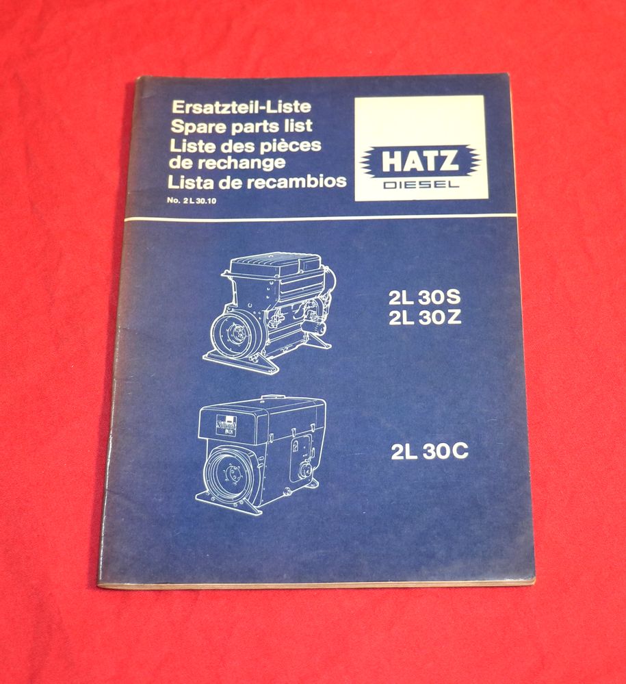 Hatz Motor 2 L 30  S, Z, C Ersatzteilliste