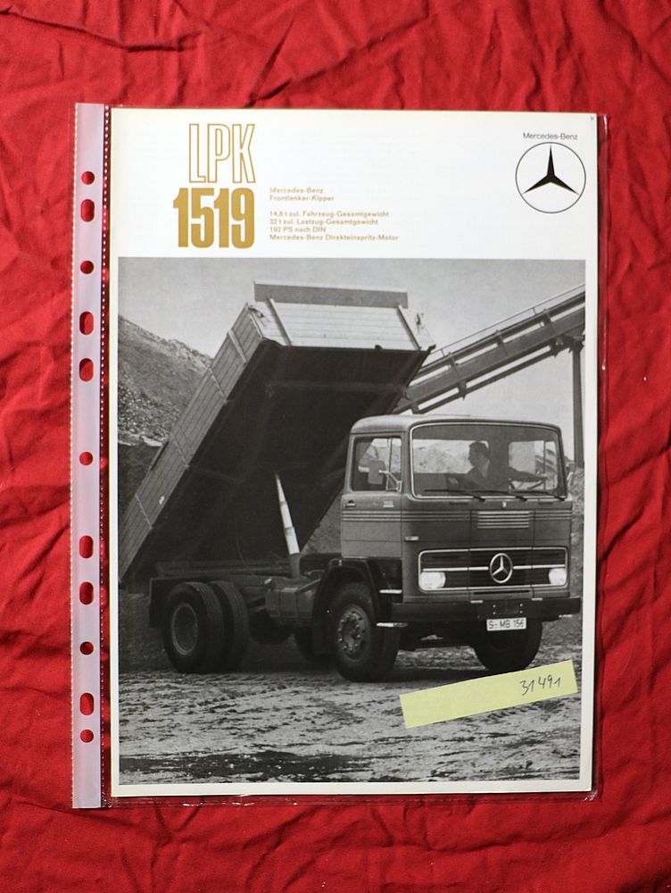 Prospekt Mercedes LPK 1519 Frontlenker Kipper