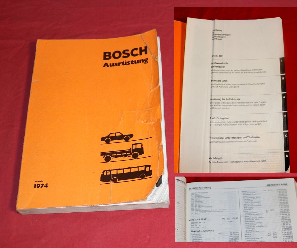 Katalog BOSCH Ausrüstung PKW, LKW, Bus 1974