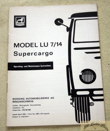 Büssing LU 7/14 , Supercargo