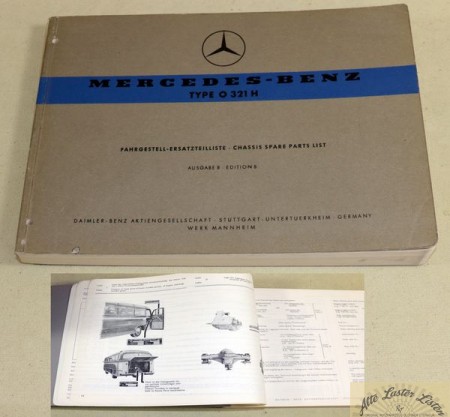 Mercedes O 321 H   , Ersatzteilliste für Bus Fahrgestell
