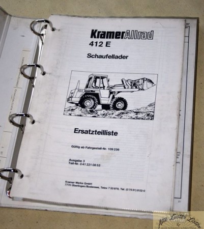 KRAMER 412 E Radlader Ersatzteilkatalog