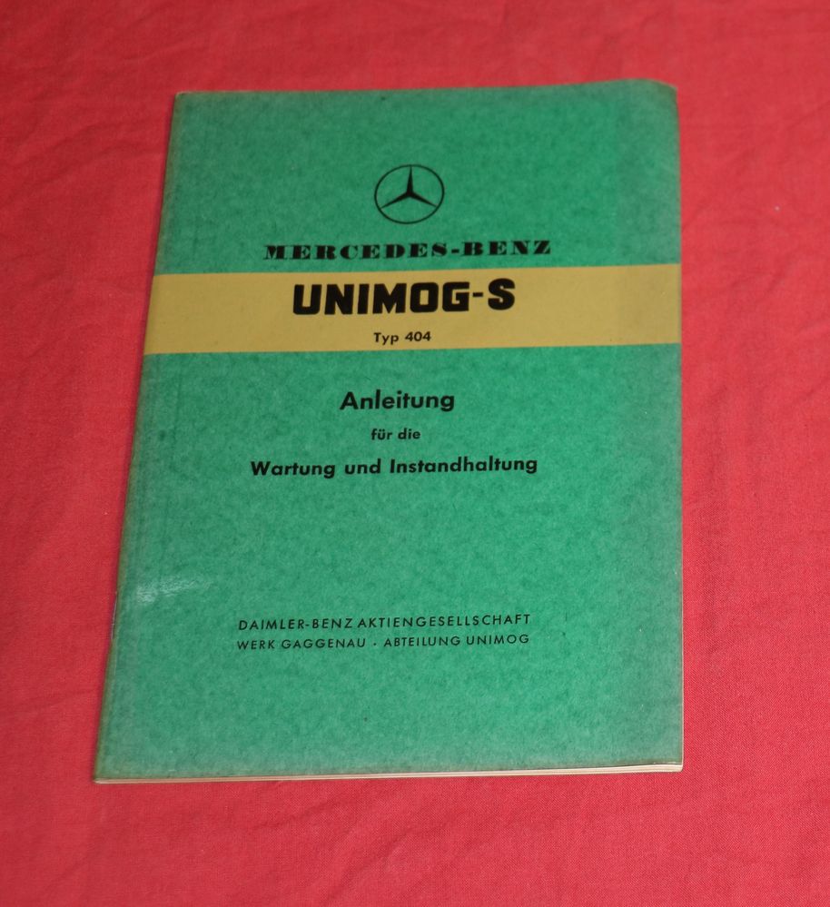 54591 Unimog 404 S Anleitung für Wartung und Instandhaltung