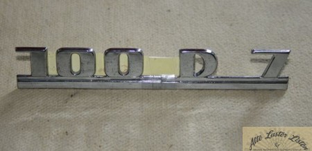 Schriftzug 100 D 7 , verchromt, für Magirus