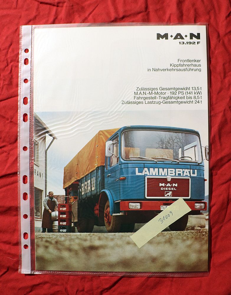 MAN 13.192 F  Frontlenker LKW Prospekt