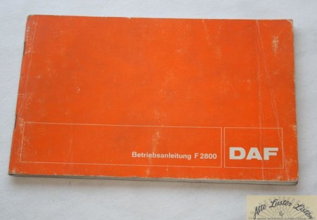 DAF F 2800 Betriebsanleitung
