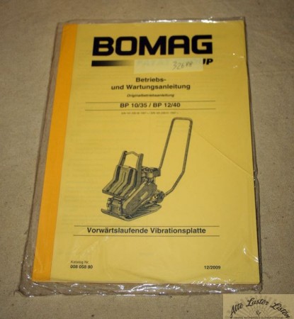 BOMAG  Vibrationsplatte , Rüttler   BP 10/35 , BP 12/40