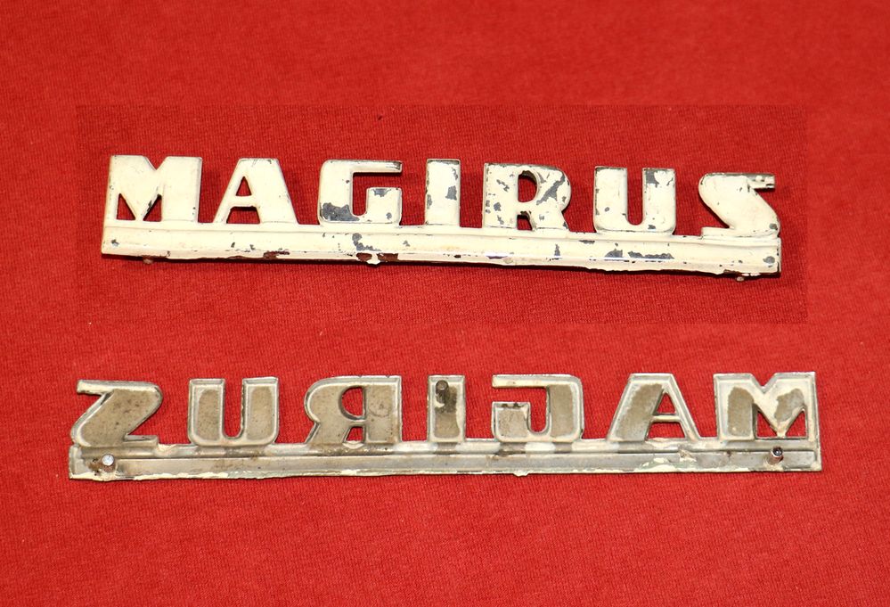 Schriftzug Magirus  für Motorhaube