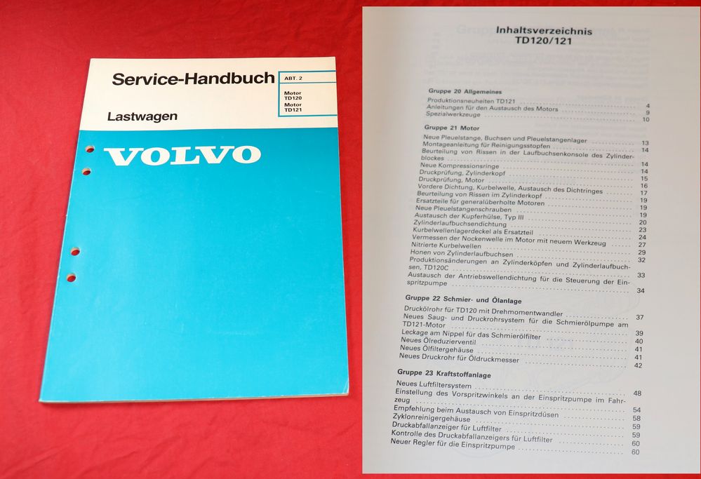 VOLVO Motor TD 120, TD 121 Reparaturanleitung
