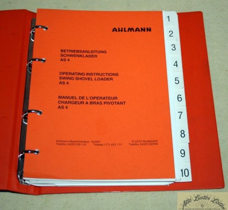 Betriebsanleitung Ahlmann  Schwenklader  AS 4