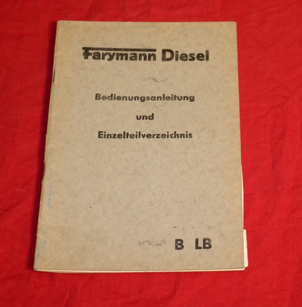 Farymann B , LB Motor Anleitung + Ersatzteilliste
