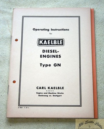 Kaelble    Motoren  Typ  GN