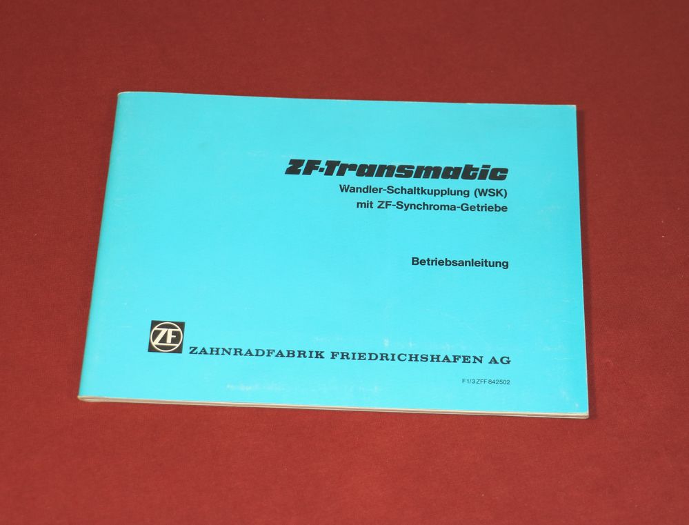 ZF Transmatic WSK mit ZF Synchroma Getriebe , Anleitung