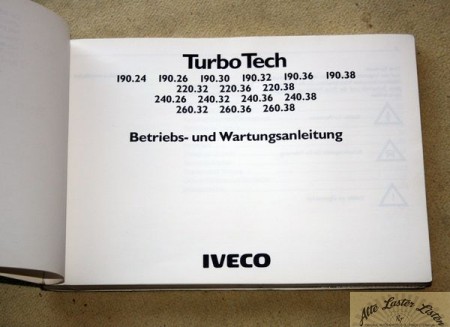 Iveco Turbo Tech , LKW Betriebsanleitung