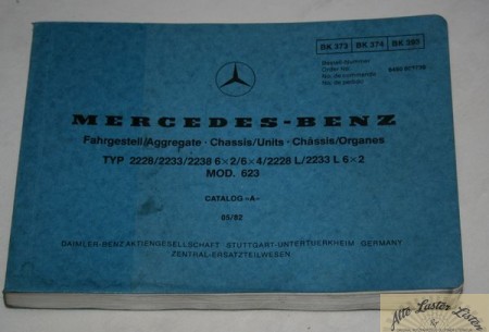 Ersatzteilliste Mercedes 2228, 2233, 2238 6x2 , 6x4