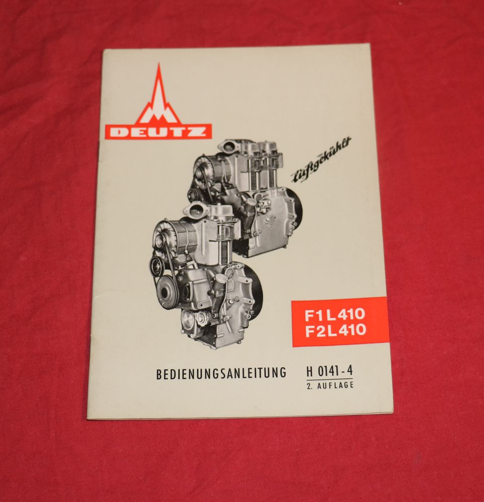 Deutz Motor F 1 + 2 L 410 Bedienungsanleitung