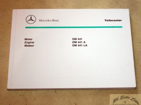 Mercedes Motor OM 441 A,  LA Ersatzteilliste
