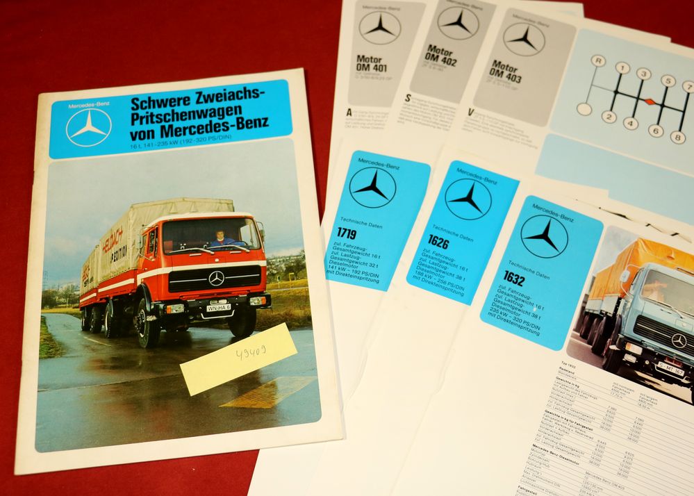 Mercedes Schwere 2 Achs Pritschenwagen 16 t , Prospekt