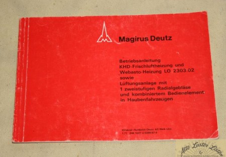 KHD Frischluftheizung mit Webasto    2303.02